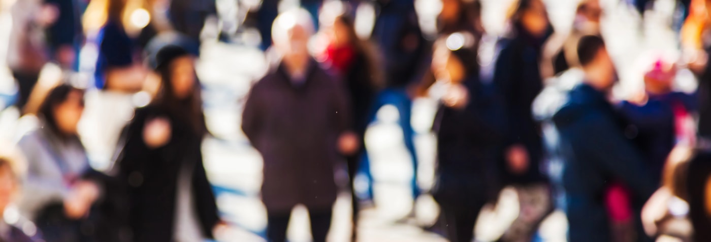 crowd walking Pittsburgh